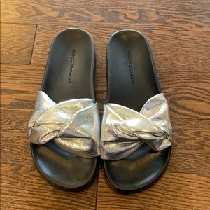 Rebecca Minkoff Silver Twisted Sandals